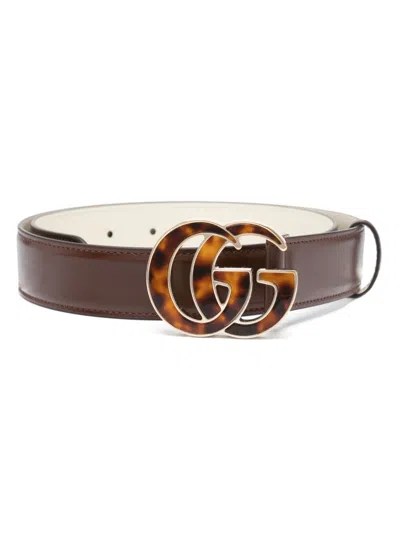 Gucci Gg Marmont Belt In Brown