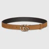 Gucci Suede Belt Gold-tone Hardware In Brown