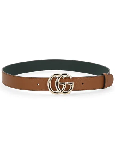 Gucci "gg Marmont" Belt In Brown