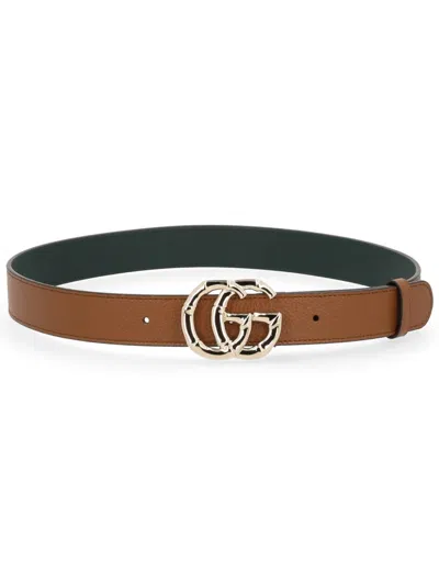 Gucci "gg Marmont" Belt In Brown