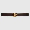 Gucci Gg Marmont Wide Belt In Brown