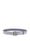 Gucci Gg Marmont Thin Belt In Gray
