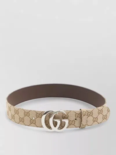 Gucci Gg Marmont Belt Monogram Pattern In Brown