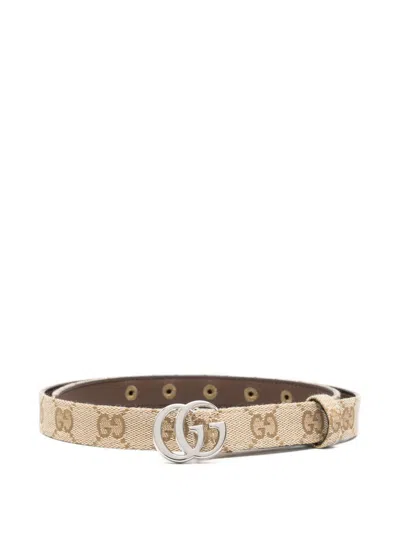 Gucci Gg Marmont Belt In Neutral