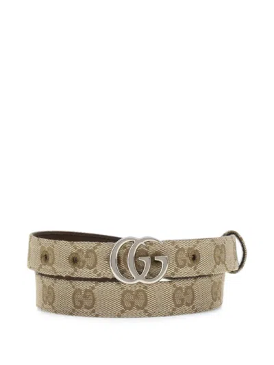 Gucci Gg Marmont Belt In Neutral