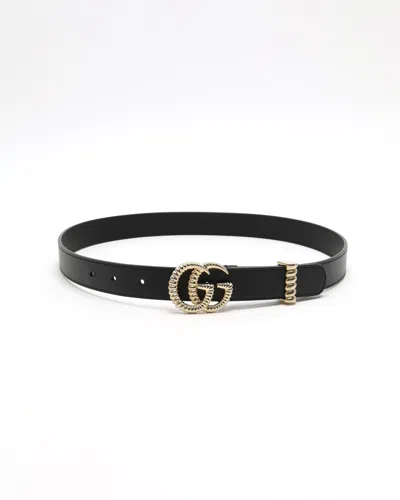 Gucci Gg Marmont Belt, Size 75 In Black