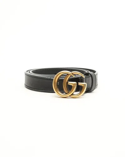 Gucci Gg Marmont Belt, Size 75 In Green