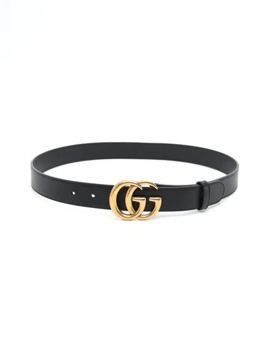 Gucci Gg Marmont Belt, Size 85 In Black
