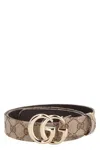 Gucci Gg Marmont Thin Belt In Gg Supreme