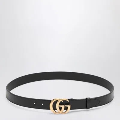 Gucci Gg Marmont Belt With Gg Buckle In Brown