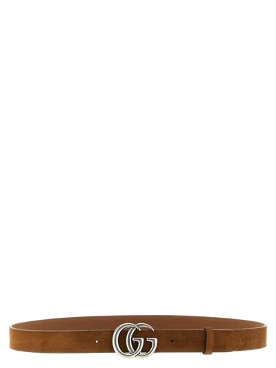 GUCCI GG MARMONT BELTS BROWN