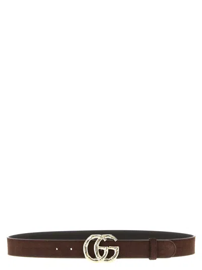 GUCCI GG MARMONT BELTS BROWN