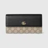 Gucci Gg Marmont Bi-color Continental Wallet In Black