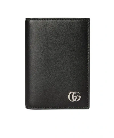 Gucci Gg Marmont Bi-fold Card Case In Black