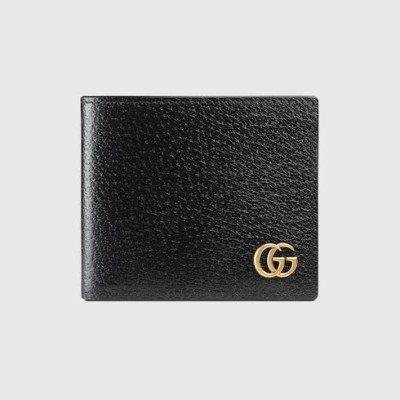 Gucci Gg Marmont Leather Bi-fold Wallet In Black