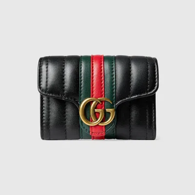 Gucci Gg Marmont Bi-fold Card Case In Black