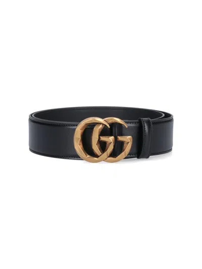 Gucci 'gg Marmont' Big Belt In Black  