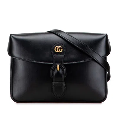 Pre-owned Gucci Gg Marmont Black Leather Shoulder Bag ()