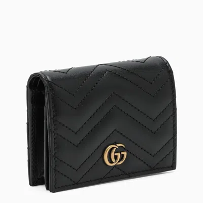 GUCCI GUCCI GG MARMONT BLACK SMALL CREDIT CARD HOLDER