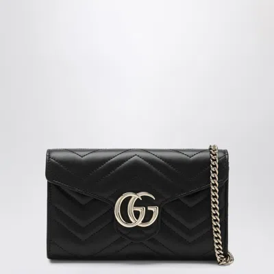 Gucci Gg Marmont Black Wallet With Chain