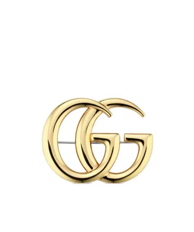 Gucci Gg Marmont Brooch In Green