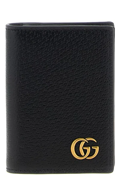 Gucci 'gg Marmont' Business Card Holder In Black