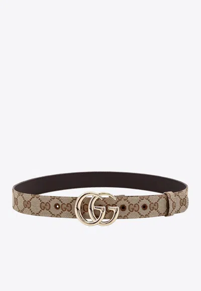 Gucci Gg Marmont Canvas Thin Belt