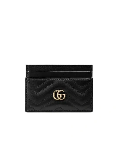 Gucci Gg Marmont Card Case In Black
