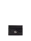 Gucci Women Gg Marmont Leather Card Case In Black