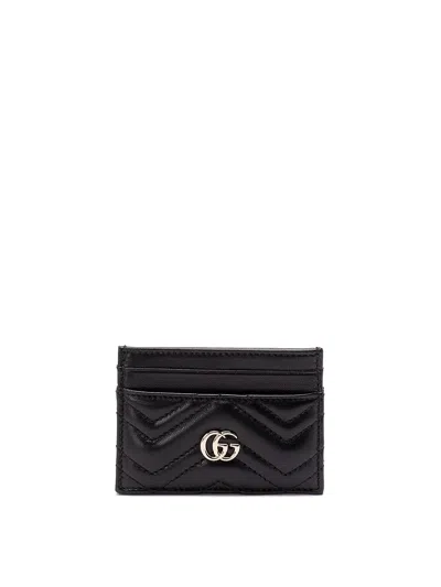 Gucci Gg Marmont Card Case In Black
