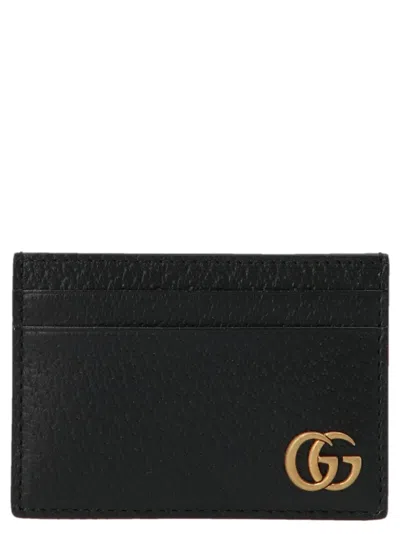 Gucci Gg Marmont Card Case In Purple