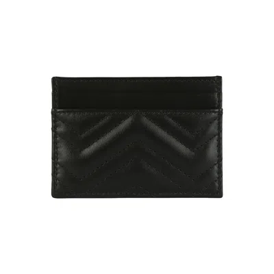 Pre-owned Gucci Gg Marmont Card Case 'black Black' | Women's Size Onesize