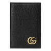 Gucci Logo-plaque Leather Cardholder In Black