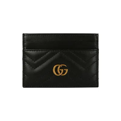 Pre-owned Gucci Gg Marmont Card Case 'black' | Women's Size Onesize