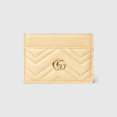 Gucci Gg Marmont Card Case In Nude
