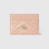 Gucci Gg Marmont Card Case In Pink