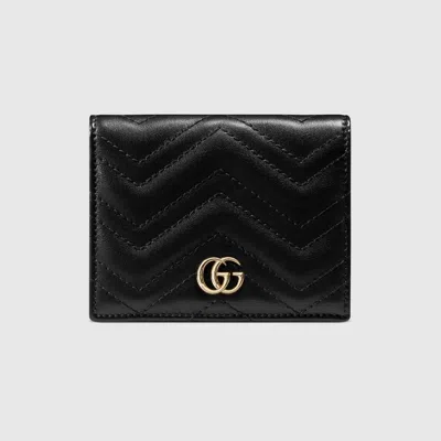 Gucci Gg Marmont Card Case Wallet In Black