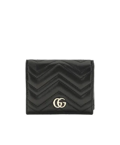 Gucci Gg Marmont Card Case Wallet In Black