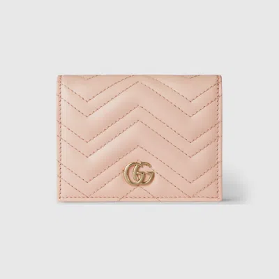 Gucci Women Gg Marmont Leather Card Case In Multicolor