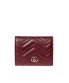 Gucci Womens Rosso Ancora/ros.anc Gg Marmont Leather Wallet In Red