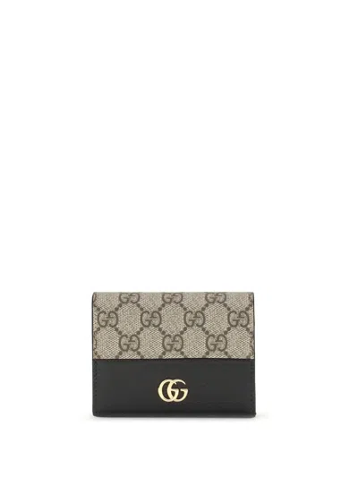 Gucci Gg Marmont Card Holder In Neutral