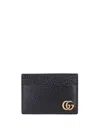 Gucci Gg Marmont Leather Card Holder In Black