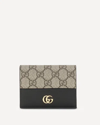 Gucci Gg Marmont Card Holder In Burgundy