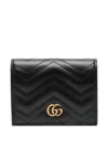 Gucci Gg Marmont Leather Card Case In Black