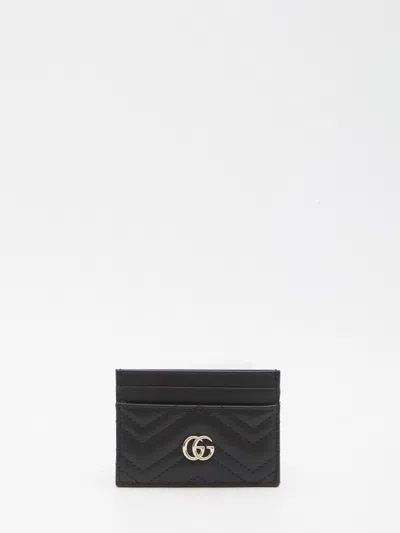 Gucci Gg Marmont Card Holder In Black