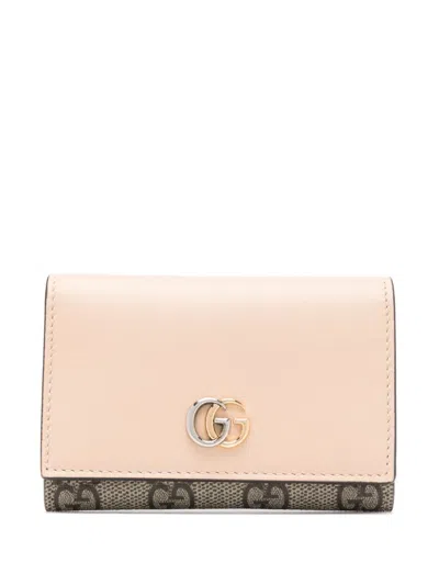 Gucci Gg Marmont Card Holder In Nude