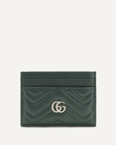 Gucci Gg Marmont Cardholder In Green