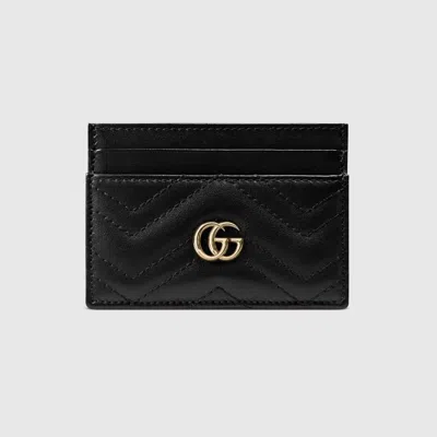 Gucci "gg Marmont" Cards Holder In Black