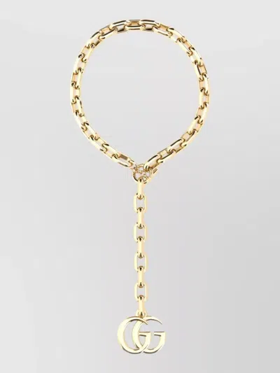 Gucci Gg Marmont Chain Link Metal Necklace In Gold