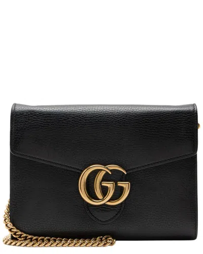 Gucci Gg Marmont Chain Wallet (authentic Pre-loved) In Black